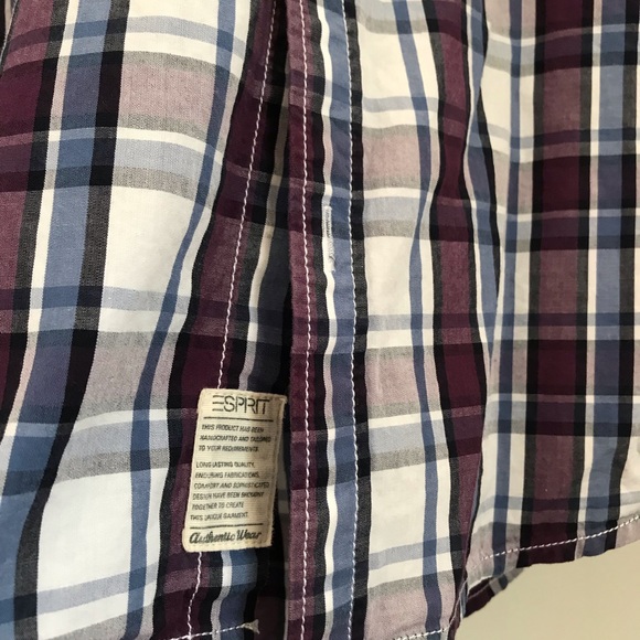 Esprit shortsleeved checkered shirt - Picture 3 of 5